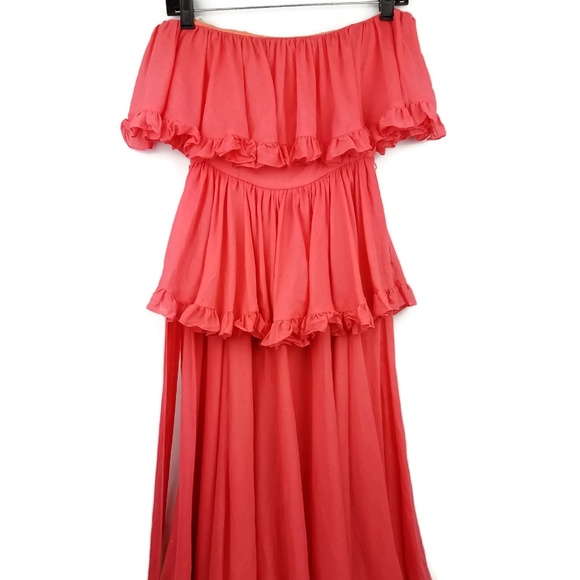 Albert Capraro Vintage 70's Ruffle Tiered Dress - Picture 1 of 8